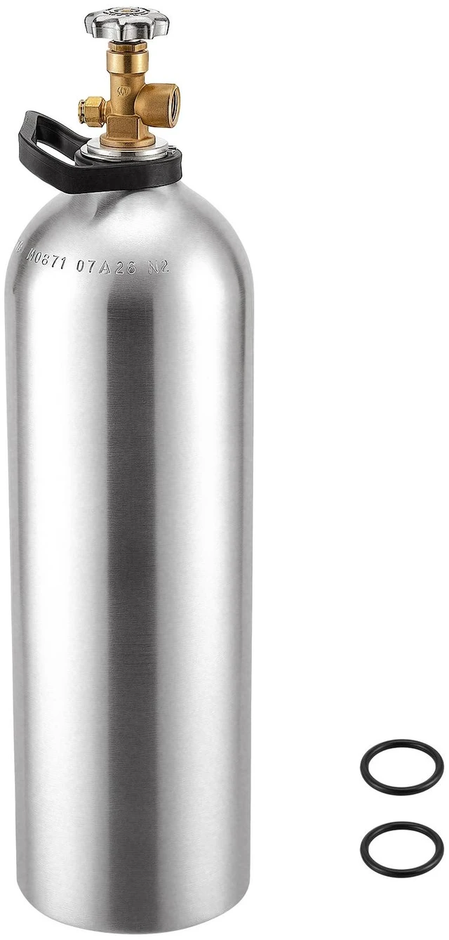 Main image of VEVOR 60 Cu. Ft DOT Nitrogen Cylinder Aluminum Alloy Air Tank (Ships Empty), High-Strength Aluminum Alloy 6061-T6 Cylinder with CGA-580 Valve & Handle, for Manufacturing, Welding, Beverage Production