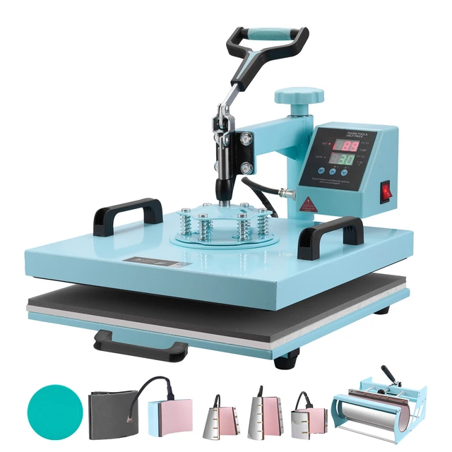 Alt view image 15 of 15 - Heat Press Machine, 15 x 15 inch, 8 in 1 Heat Transfer Machine with 6-30 oz Tumbler Press, 360° Swing Away T-Shirt Pressing, Digital Precise Control, for T-Shirts/Mugs/Hats/Plates, Green