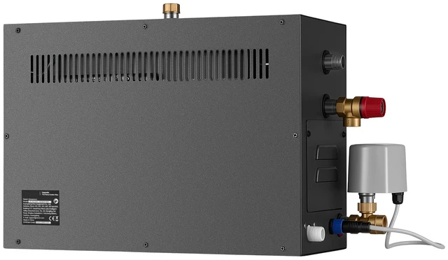 Main image of VEVOR Steam Generator, 9 kW Home Steam Shower System with Preheat Mode, For Bathrooms, Sauna Rooms, Spa, Direct Water Connection, Touch Control, Auto Fill & Drain, 77-131°F, 24H Timer, 212-318 ft³