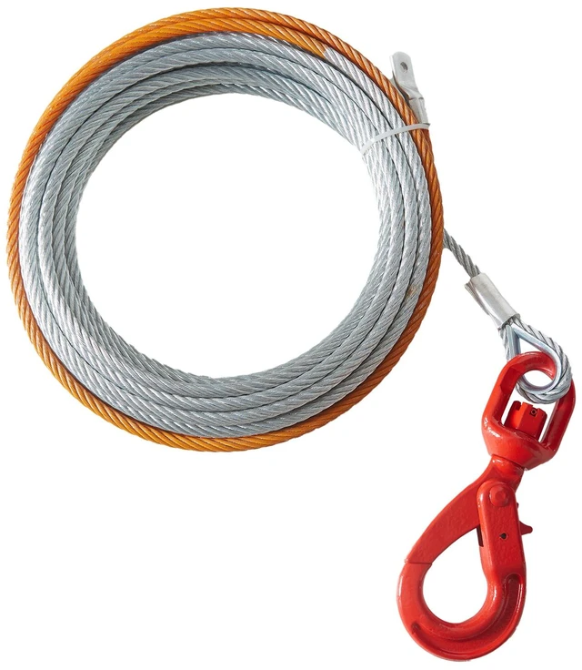 Alt view image 16 of 16 - VEVOR Galvanized Steel Winch Cable, 3/8 Inch x 100 Feet 15,200 lbs Breaking Strength, Wire Winch Rope with Swivel Hook, Towing Cable Heavy Duty, Universal Fit for SUV, Large Off-Road Vehicle, Truck