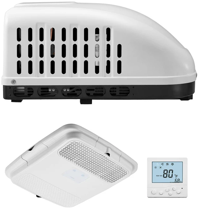 Alt view image 8 of 8 - RV Air Conditioner, 13500 BTU Non-Ducted Rooftop RV AC Unit, 65 dB Quiet Design, Including Air Distribution Box, Operation Panel and Installation Hardware, for Campers, Vans, Trailers, White