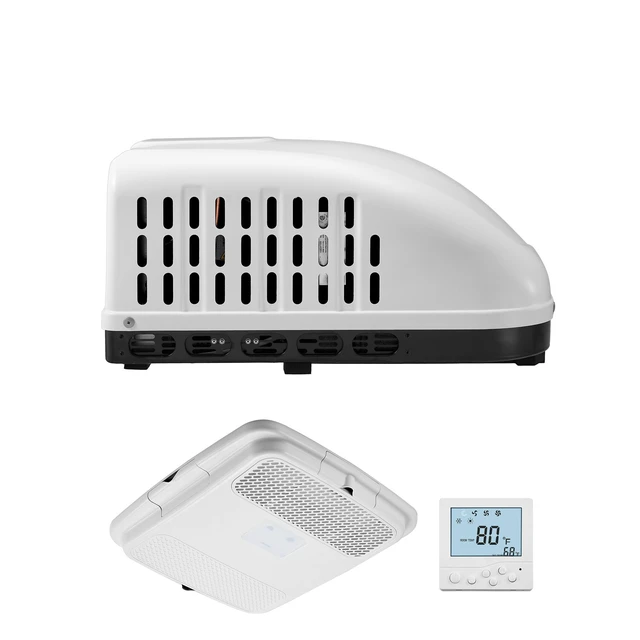Alt view image 8 of 8 - RV Air Conditioner, 15000 BTU Non-Ducted Rooftop RV AC Unit, 65 dB Quiet Design, Including Air Distribution Box, Operation Panel and Installation Hardware, for Campers, Vans, Trailers, White