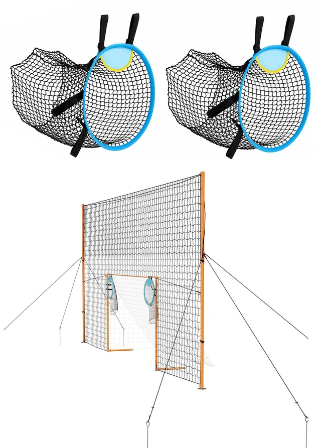 Main image of VEVOR Soccer Goal 9 x 5 FT Soccer Goal for Backyard with Iron Frame PE Net, Durable Backstop, Target Net, Ground Stakes, Ropes, for Youth & Adults, Outdoor Sports, Backyard Practice Training Games