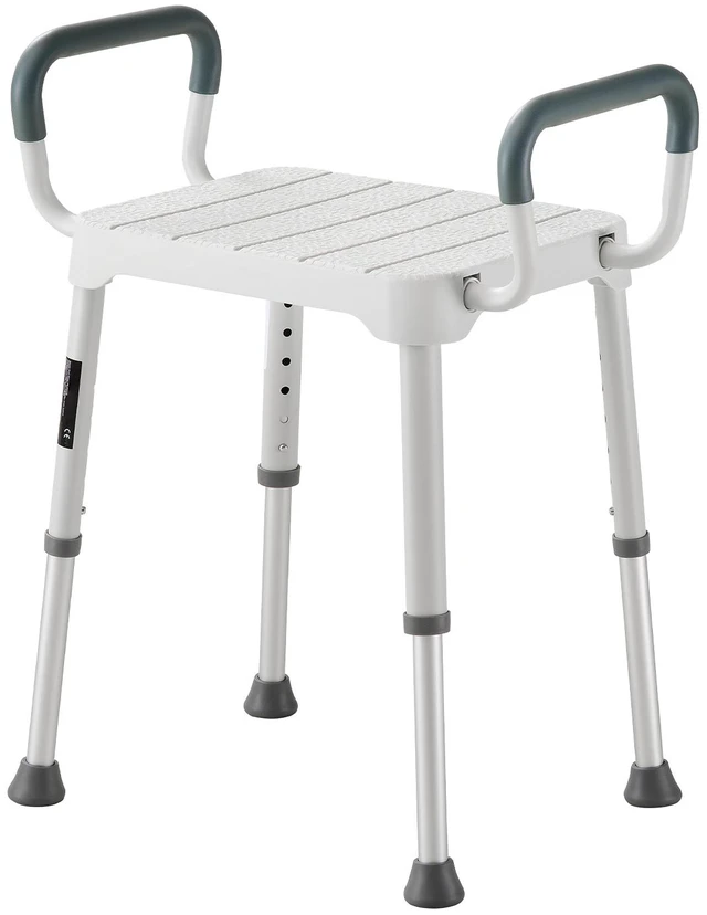 Main image of VEVOR Shower Chair with Armrest, 6-Level Height Adjustable Bath Seat for Inside Shower or Tubs, Non-Slip Bathroom Bathtub Chair for Elderly Disabled Injured, 400LBS Capacity
