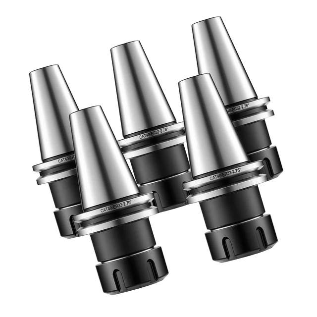 Main image of VEVOR CAT40 Collet Holder ER32 5 Piece Precision Spring Collet Chuck Set, for Milling Machine Drill Presses, 4000 RPM Max Speed, CAT40 Tool Holder Spring Collet with 0.0004" TIR, Labeled Storage Box