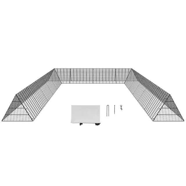 Alt view image 9 of 9 - VEVOR Chicken Tunnels, 236.2 x 157.5 x 24.2 inch(LxWxH) Chicken Tunnels for Yard, Portable Chicken Tunnels for Outside with Corner Frames, 2 Sets, Suitable for Chickens, Ducks, Rabbits