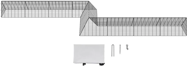 Alt view image 9 of 9 - VEVOR Chicken Tunnels, 287 x 78.7 x 24.2 inch(LxWxH) Chicken Tunnels for Yard, Portable Chicken Tunnels for Outside with Corner Frames, 2 Sets, Suitable for Chickens, Ducks, Rabbits
