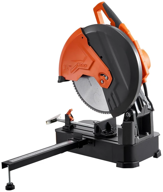 Main image of VEVOR Chop Saw 16-inch Cold Cut Blade 3000 W Powerful Motor Cut Off Saw, For Cutting Metal, -45° to 45° Adjustable Angle, Efficient Dry Cutting, Stable, with Thickened Blade Guard and Scale Ruler