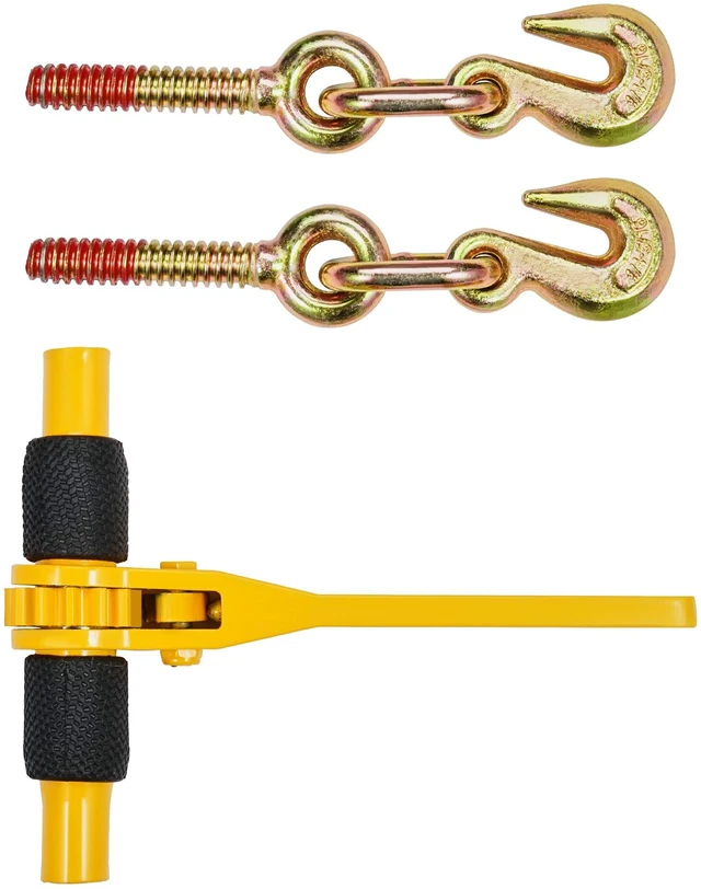 Alt view image 15 of 15 - VEVOR Chain Binder Ratchet Load Binder 1/4"-5/16" 2600 lbs for Tie Down 4 Pack