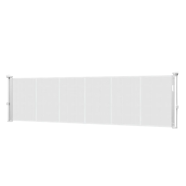 Alt view image 9 of 9 - VEVOR Retractable Baby Gate, 34 inch Tall, Extends up to 110 inch Wide, Retractable Gate for Kids or Pets, Mesh Material, Easy to Install for Indoor Stairs, Doorways, Hallways, Playrooms, White