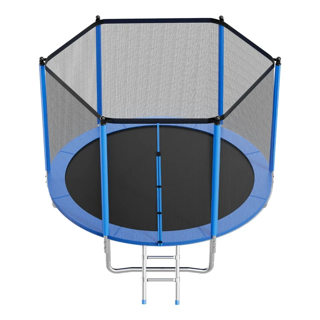 Alt view image 8 of 8 - Outdoor Trampoline, 10FT Round Recreational Trampoline with Enclosure Net, ASTM Approved, Heavy Duty Trampolines, Max 330 lbs Weight Capacity, Anti-Rust Backyard Trampolines for Kids & Adults