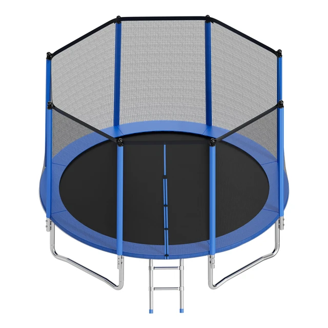 Alt view image 8 of 8 - Outdoor Trampoline, 14FT Round Recreational Trampoline with Enclosure Net, ASTM Approved, Heavy Duty Trampolines, Max 450 lbs Weight Capacity, Anti-Rust Backyard Trampolines for Kids & Adults