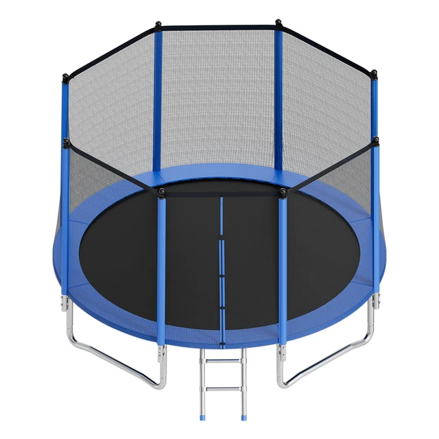 Alt view image 8 of 8 - Outdoor Trampoline, 12FT Round Recreational Trampoline with Enclosure Net, ASTM Approved, Heavy Duty Trampolines, Max 400 lbs Weight Capacity, Anti-Rust Backyard Trampolines for Kids & Adults