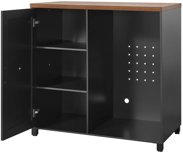 Main image of VEVOR Coffee Bar Cabinet with Mini Fridge Space, 39"W, Adjustable Shelves, for Home, Kitchen, Living Room, Liquor Wine Cabinets, Beverage Station with Door and Storage, Easy Assembly Fridge Stand