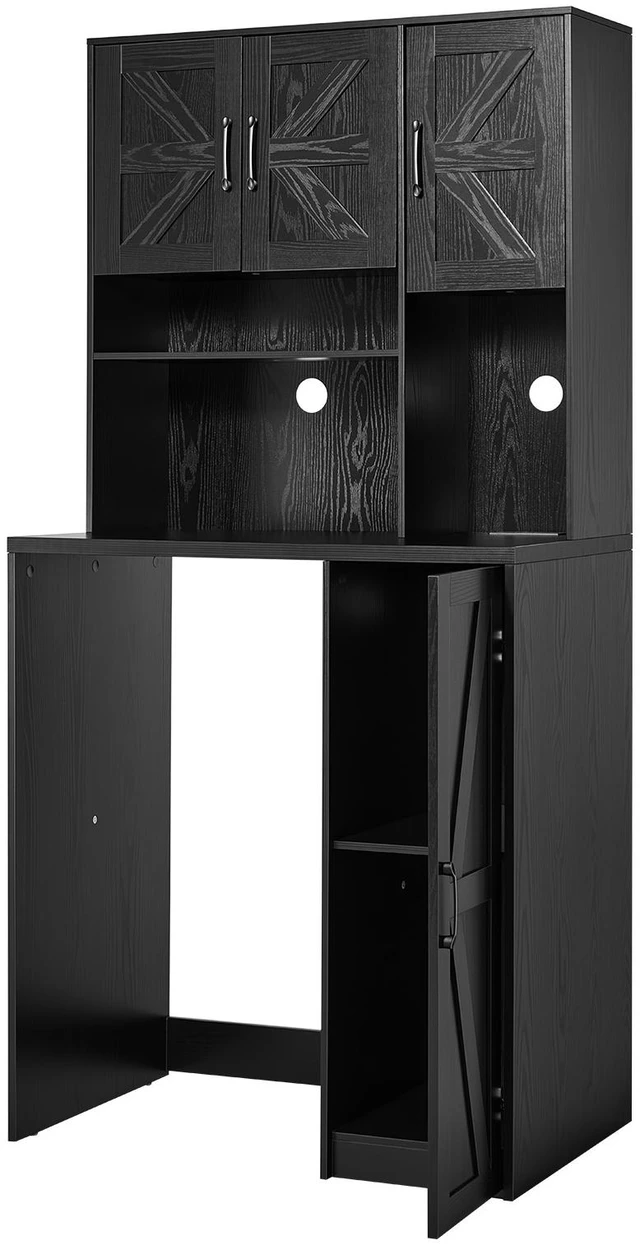 Main image of VEVOR Coffee Bar Cabinet with Mini Fridge Space, 73"H, Storage & Outlet, for Home, Kitchen, Living Room, Liquor Wine Cabinets, Beverage Station with 4 Doors, Adjustable Shelves, Multi-Tier Storage