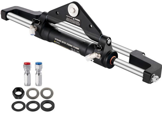 Main image of VEVOR Hydraulic Steering Cylinder 300HP, Hydraulic Steering Front Mount Hydraulic Outboard Marine Steering Kit Without Hydraulic Hose and Helm for Outboards Boat Steering System