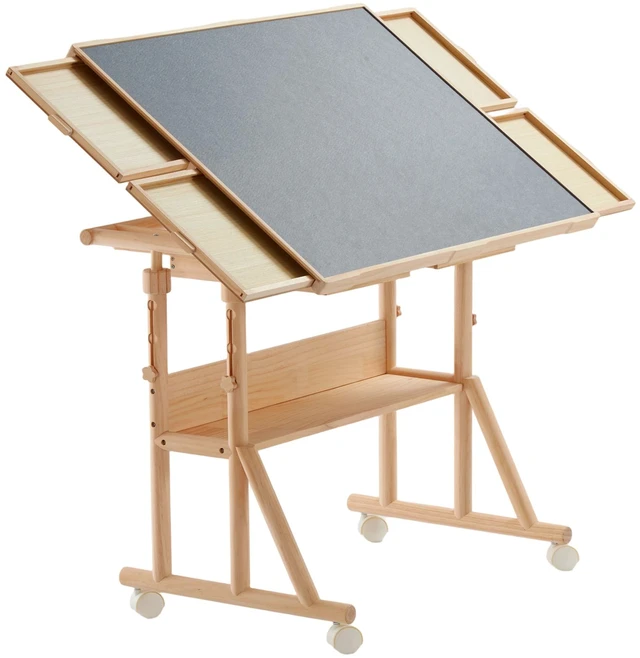 Main image of VEVOR 1500 Piece Puzzle Table with Legs, Wheels, 4 Drawers, Cover, 34x25 in, Gift for Mom, Portable Wooden Board, Felt Surface Jigsaw Puzzle Accessories for Adults, Adjustable Height Storage Organizer
