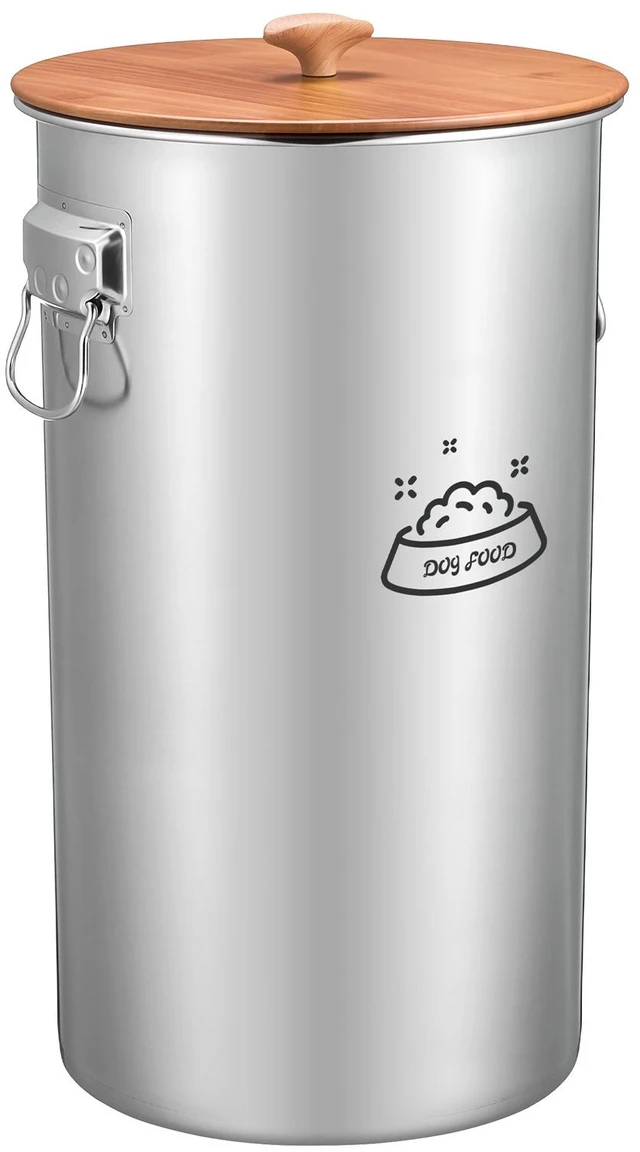 Main image of VEVOR Stainless Steel Dog Food Storage Container 30 lbs/9.25 Gal Capacity, for Living Room Kitchen, Airtight Lid & Dual Handles, 35L Large Metal for Dogs & Cats Food Rice Flour, Keep Fresh, Easy Clean