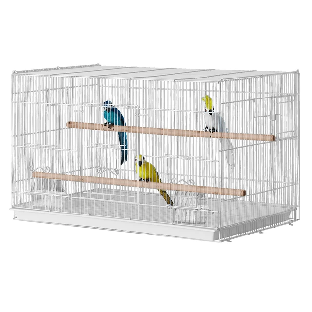 Alt view image 10 of 10 - VEVOR Bird Flight Cage 18 in Small Metal Parakeet Cage for Cockatiels White
