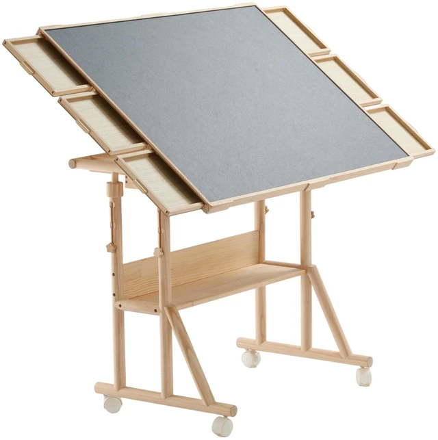 Main image of VEVOR 2000 Piece Puzzle Table with Legs, Wheels, 6 Drawers, Cover, 40x29 in, Gift for Mom, Portable Wooden Board, Felt Surface Jigsaw Puzzle Accessories for Adults, Adjustable Height Storage Organizer