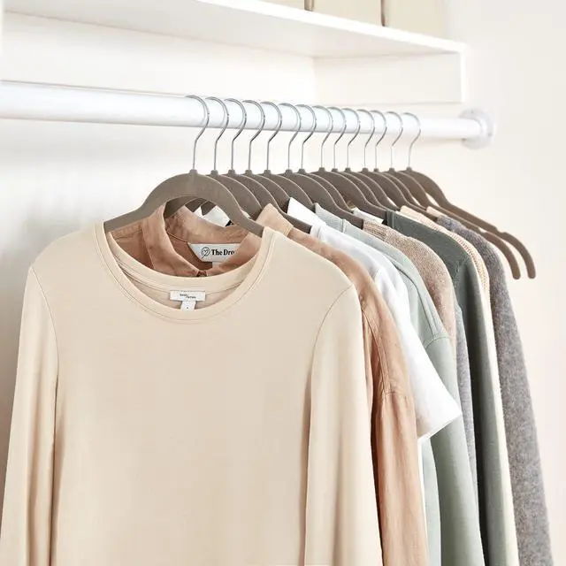 Alt view image 2 of 7 - Space Saving Slim Velvet Non-Slip Clothes Hangers for Closet Organization, Gray/Silver, 30-Pack