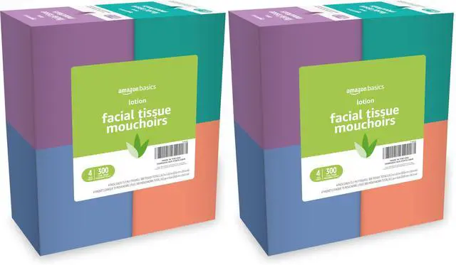 Main image of Facial Tissue, 2-Ply, 300 Count | With Lotion | 8 Packs