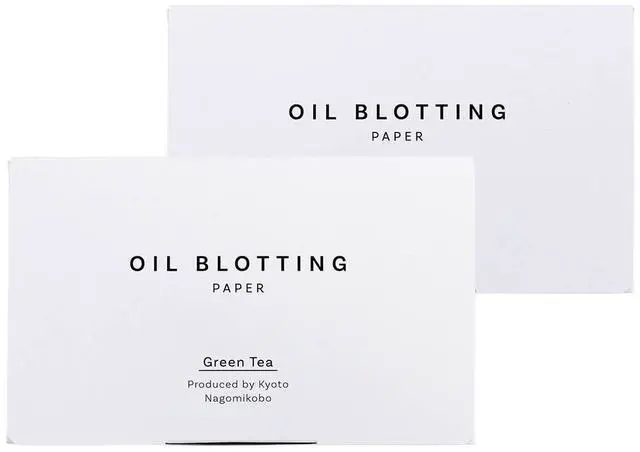 Main image of Oil Blotting Paper 100 Sheets,Pack of 2 Natural Green Tea Facial Tissues with Premium Washi Japanese Paper, Portable Easy Dispensing, Made in Japan, Skin-Care & Makeup Essential Green