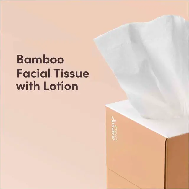 Alt view image 2 of 7 - Bamboo Facial Tissues with Lotion, 3-Ply, FSC Certified, 12 Pack, 60 Sheets Per Box, 720 Total
