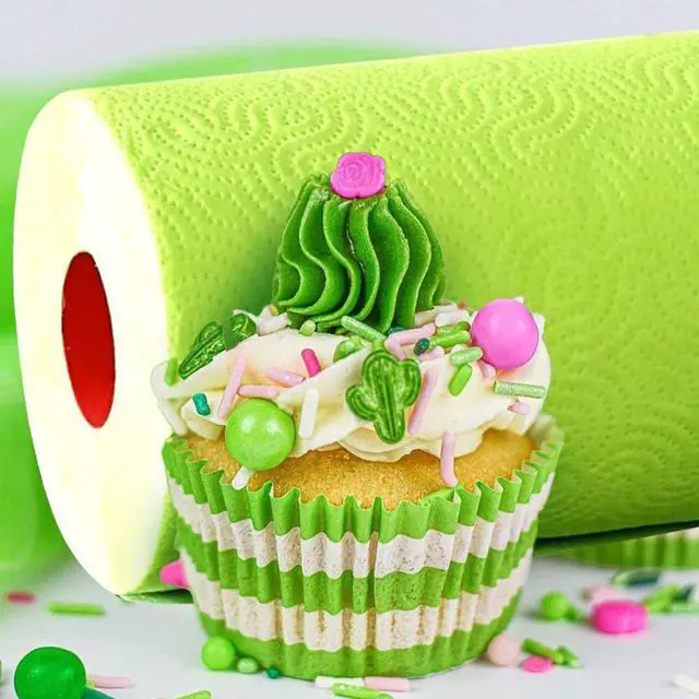 Alt view image 3 of 7 - Green Paper Towel Jumbo Roll 2 Ply 120 Highly Absorbent Sheets