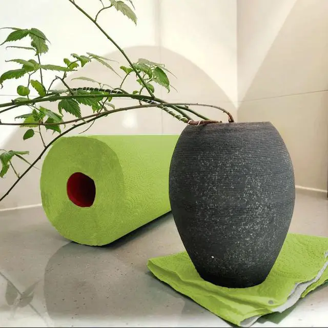 Alt view image 6 of 7 - Green Paper Towel Jumbo Roll 2 Ply 120 Highly Absorbent Sheets