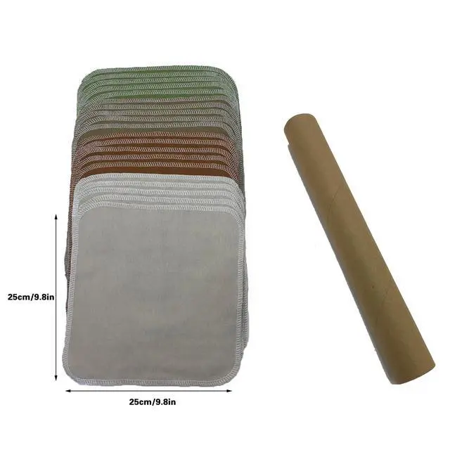 Alt view image 2 of 6 - Reusable Paper Towel Rolls 20 Pack,Washable Napkin Cloth Value Set of 4 Colors 20 Pack of Paperless Towel-100% Cotton, Super Soft, Absorbent Made to Last (Solid Color A)
