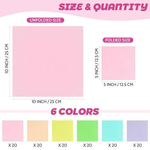 Alt view image 2 of 7 - 120 Pcs Pastel Cocktail Napkins 2 Ply Disposable Paper, 6 Colors