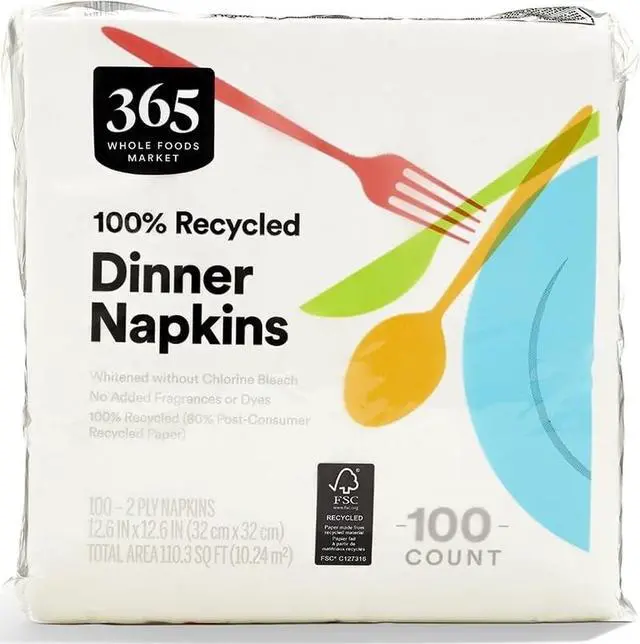 Main image of Dinner Napkins, 2-Ply, 100 Count