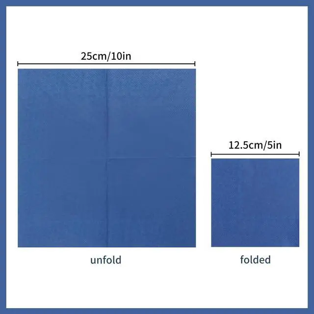 Alt view image 2 of 6 - 200 Pack Cocktail Napkin 2-Ply Disposable Napkins 5 x 5IN Navy Blue