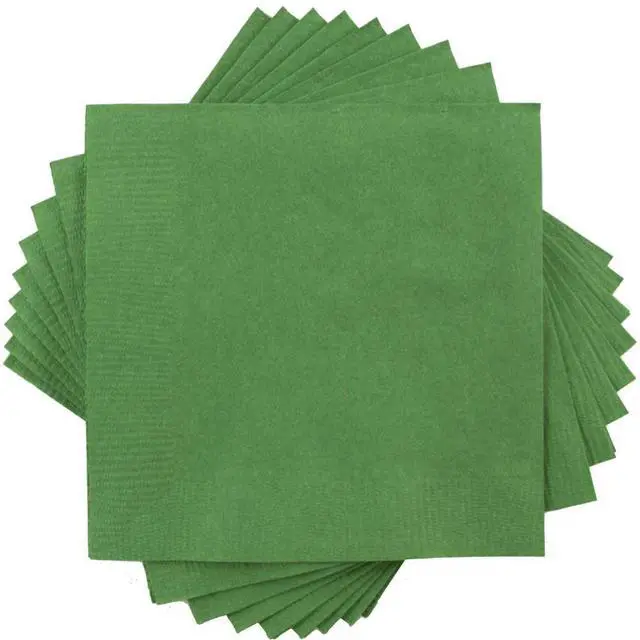 Main image of Small Beverage Napkins - 5 x 5 - Green - 50/Pack