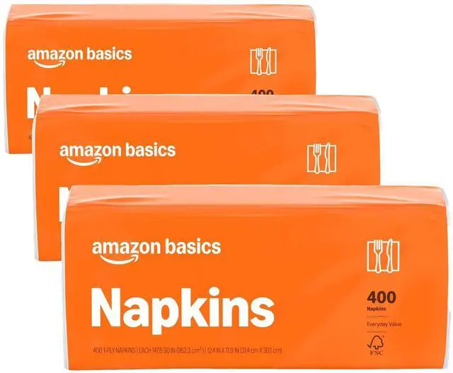 Main image of Everyday Paper Napkins, 400 Count (Pack of 3)