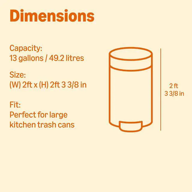 Alt view image 5 of 6 - Extra Strong & Flex Tall Kitchen Drawstring Trash Bags, Citrus Scent, 13 Gallon, 40 Count