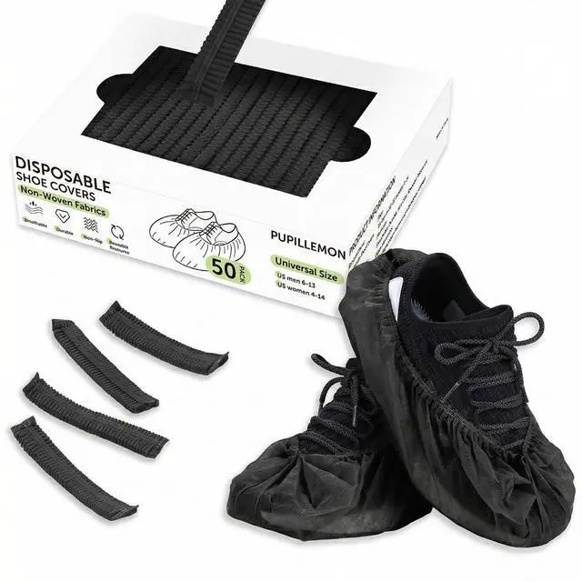 Main image of 50/100/200 Pack Non-Woven Shoe Covers Disposable for Indoors