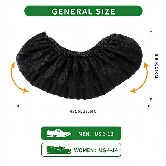 Alt view image 5 of 7 - 50/100/200 Pack Non-Woven Shoe Covers Disposable for Indoors