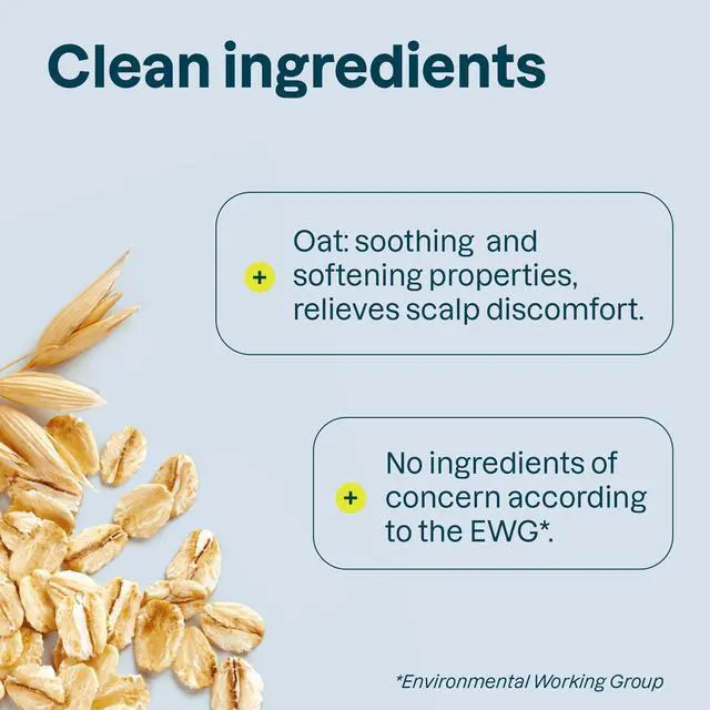 Alt view image 3 of 6 - Hair Shampoo for Sensitive Dry Scalp, EWG Verified, Soothing Oat, For Thin Hair, Naturally Derived Ingredients, Vegan and Plant-Based, Volume and Shine, Unscented, 32 Fl Oz