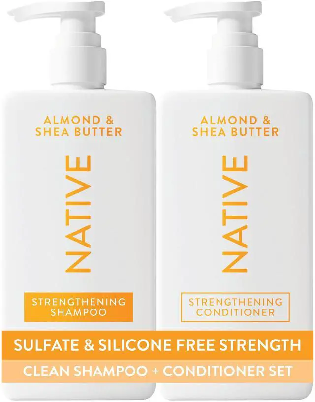 Main image of Shampoo and Conditioner Contain Naturally Derived Ingredients| All Hair Type Color & Treated, Fine to Dry Damaged, Sulfate & Dye Free - Almond & Shea Butter, 16.5 fl oz each (2 pack)