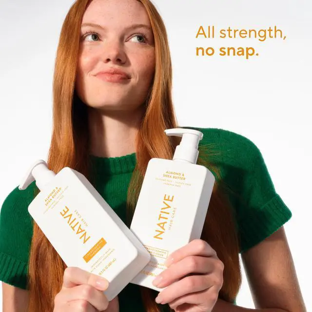 Alt view image 6 of 7 - Shampoo and Conditioner Contain Naturally Derived Ingredients| All Hair Type Color & Treated, Fine to Dry Damaged, Sulfate & Dye Free - Almond & Shea Butter, 16.5 fl oz each (2 pack)