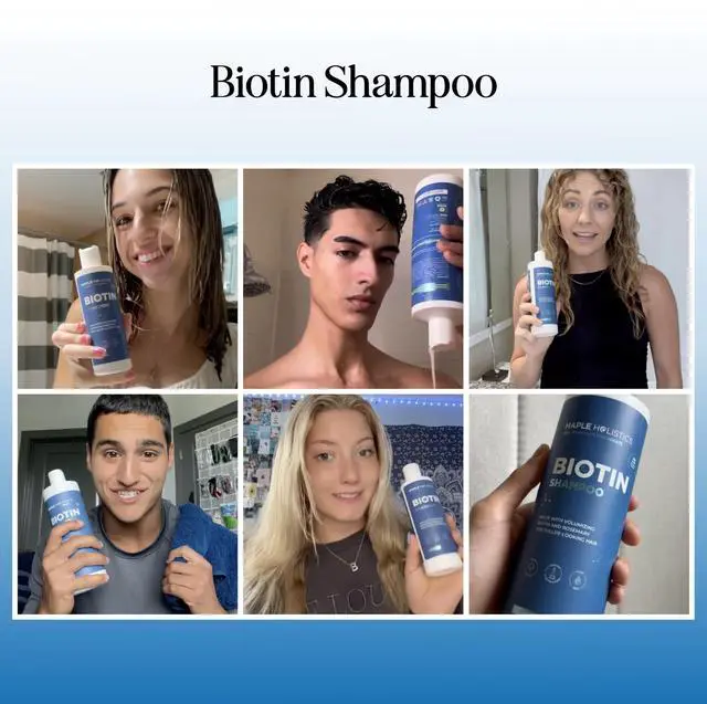 Alt view image 2 of 7 - Rosemary and Biotin Shampoo for Thinning Hair - Vegan Volumizing Shampoo for Fine Hair with B Vitamins Argan Oil & Tea Tree Essential Oil - Paraben Silicone and Sulfate Free Vegan Formula (8 Fl Oz)