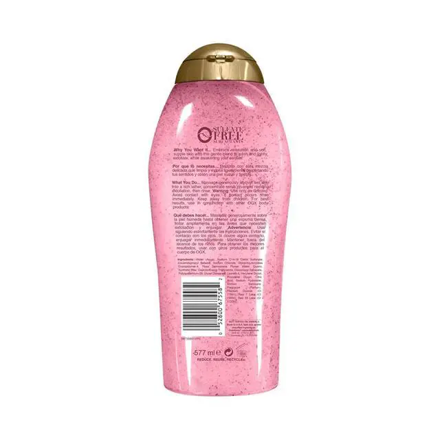 Alt view image 6 of 6 - Sensitive + Rose Water & Pink Sea Salt Body Scrub, 19.5 fl oz | Gentle Exfoliating Daily Body Wash, Rose Quartz, Softens Skin, Sulfate-Free Surfactants