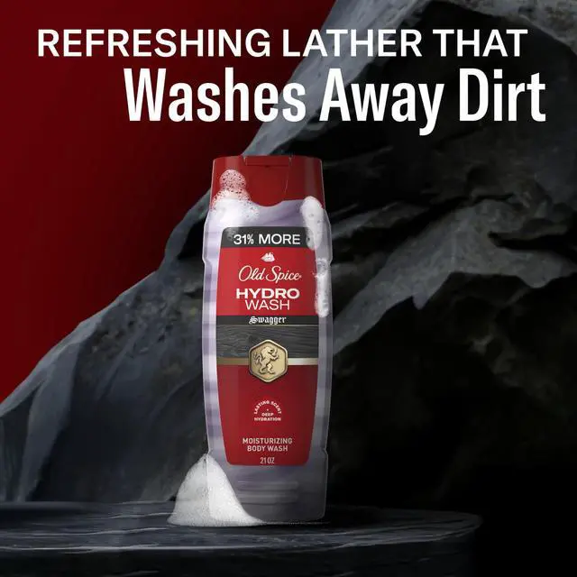 Alt view image 5 of 7 - Moisturizing Body Wash for Men, Hydro Wash, 2-in-1 Long Lasting Scent & Deep Hydration, 24/7 Shower Fresh, Swagger Scent, 21 oz (Pack of 2)