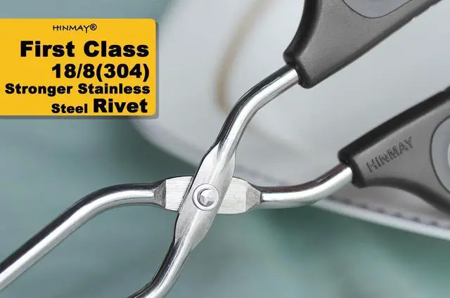 Alt view image 4 of 7 - Stainless Steel Scissor Tongs Cooking Tongs Set, Set of 3 (Black Handle, 10" 12" 16")