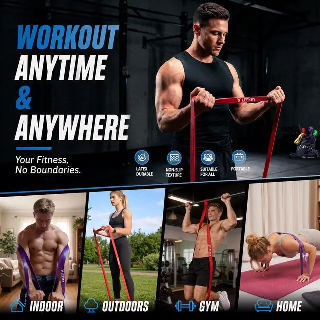 Alt view image 4 of 7 - Resistance Bands for Pull Up Assist, Exercise & Workout Bands Set