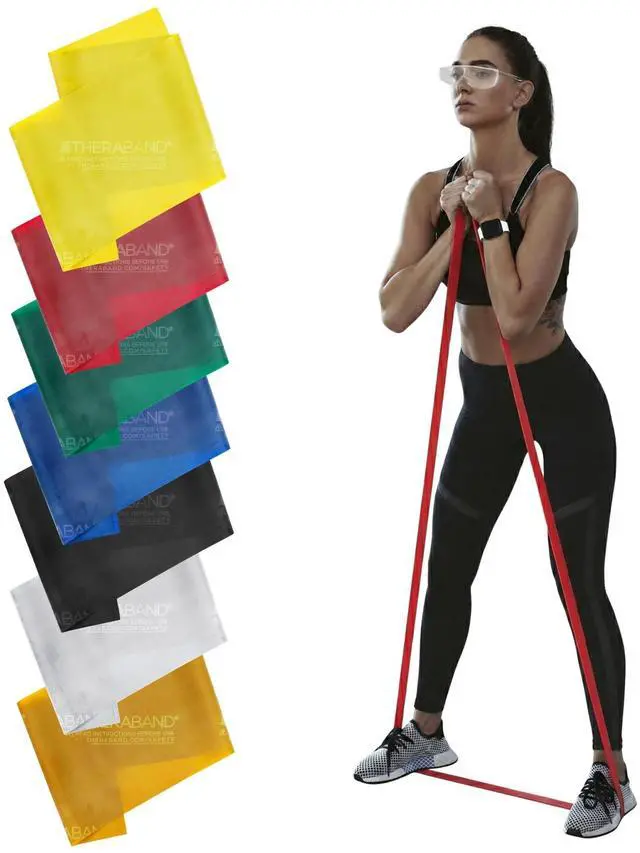 Main image of Professional Latex Resistance Band Set, Pack of 7, 6 Ft