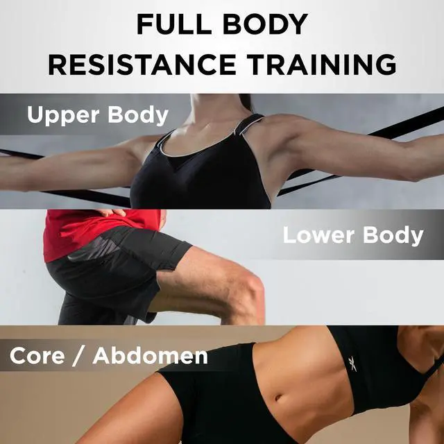 Alt view image 6 of 7 - Professional Latex Resistance Band Set, Pack of 7, 6 Ft
