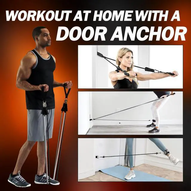 Alt view image 4 of 6 - Resistance Bands, Exercise BandsResistance Bands for Working Out, Work Out Bands with Handles for Men and Women Fitness, Strength Training Home Gym Equipment